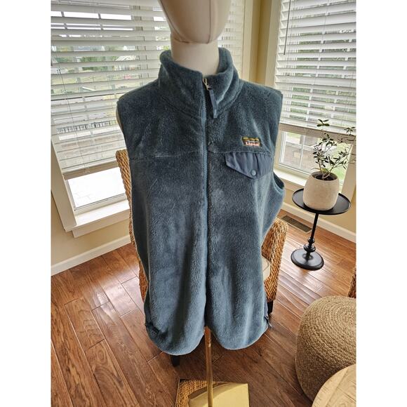 L.L Bean High Pile Fleece Vest Women's Size XL Outdoor Casual Logo - Picture 1 of 9